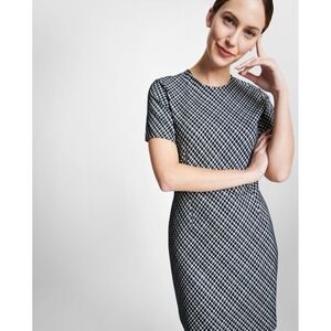 Spanx Jacquard‎ Ponte Mini Dress Sheath Suit Business Casual Career Sz Small NWT